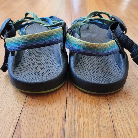 Chaco 9 Z/1 Classic Sandals Blu Vibram Sole Adjustable Straps Summer Hiking Spor - Picture 7 of 7